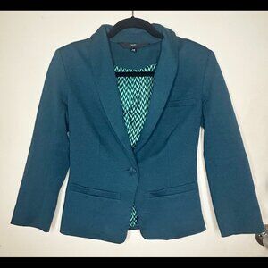 MOSSIMO Funky Lined Blue Turquoise Blazer Size XS